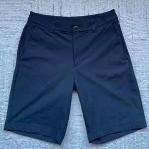 Lululemon Mens Performance Golf Flat Front Black Shorts Size 28x9